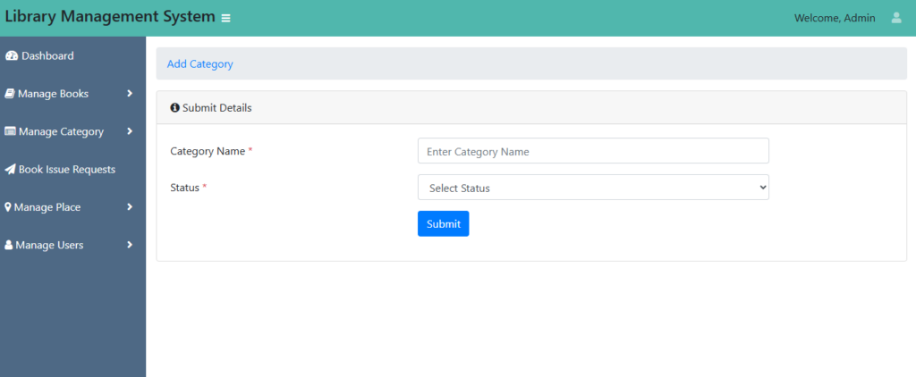 online library management system php source code