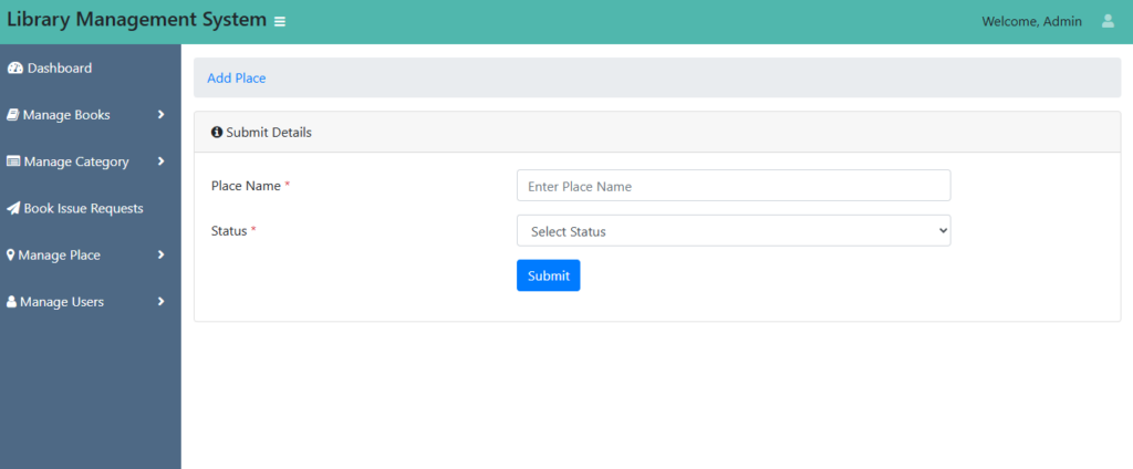 php library management system project download