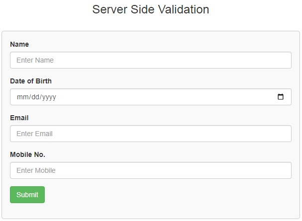 Server Side Form Validation In PHP - Techareatutorials.com